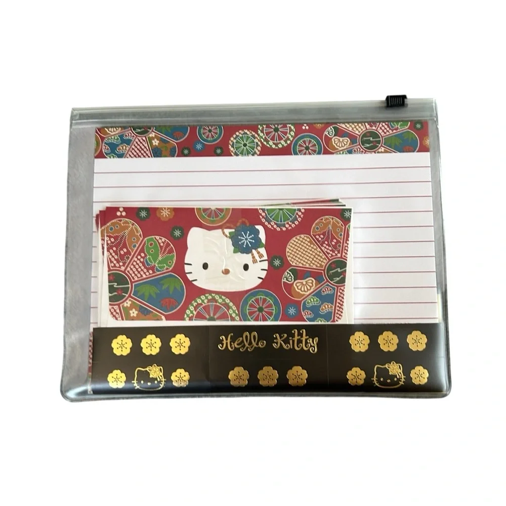 Vintage Y2K Hello Kitty Sanrio Japanese Floral Stationary Set 2000 Kawaii NWT
